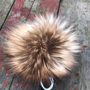 Golden Wolf Faux Fur Pom Poms