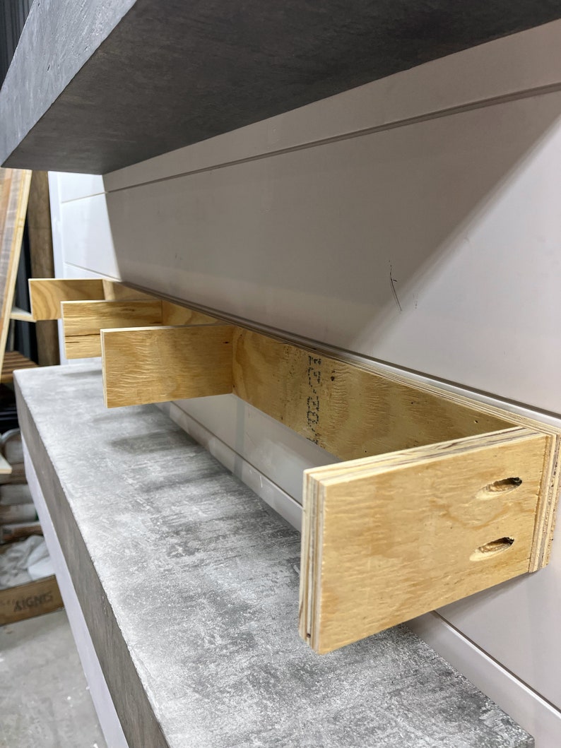 Concrete Floating Mantel Etsy