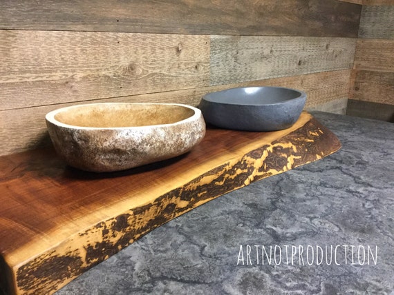 Concrete Vessel River Rock Sink Etsy