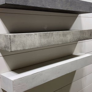 Concrete floating mantel