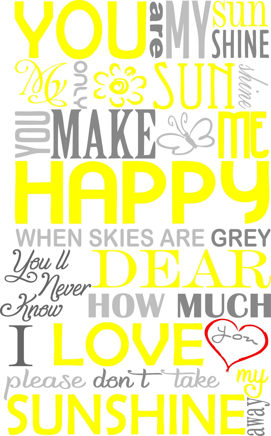 You Are My Sunshine Vinyl Wall Decal Etsy