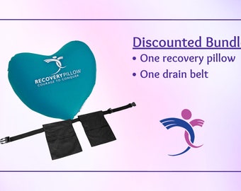 ONE Recovery Pillow w/ ONE Drain Management Belt for Breast Cancer Surgery Recovery