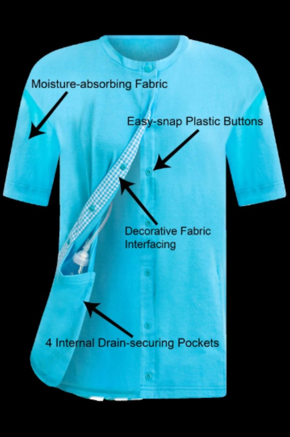 Navy Breast Cancer Mastectomy Shirt W/drain Pockets, Mastectomy Drain Shirt,  Mastectomy Top, Breast Cancer T-shirt, Surgery Shirt & Gift -  Canada