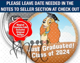 Lady and the Tramp Inspired Graduation Class of 2024 Park Button