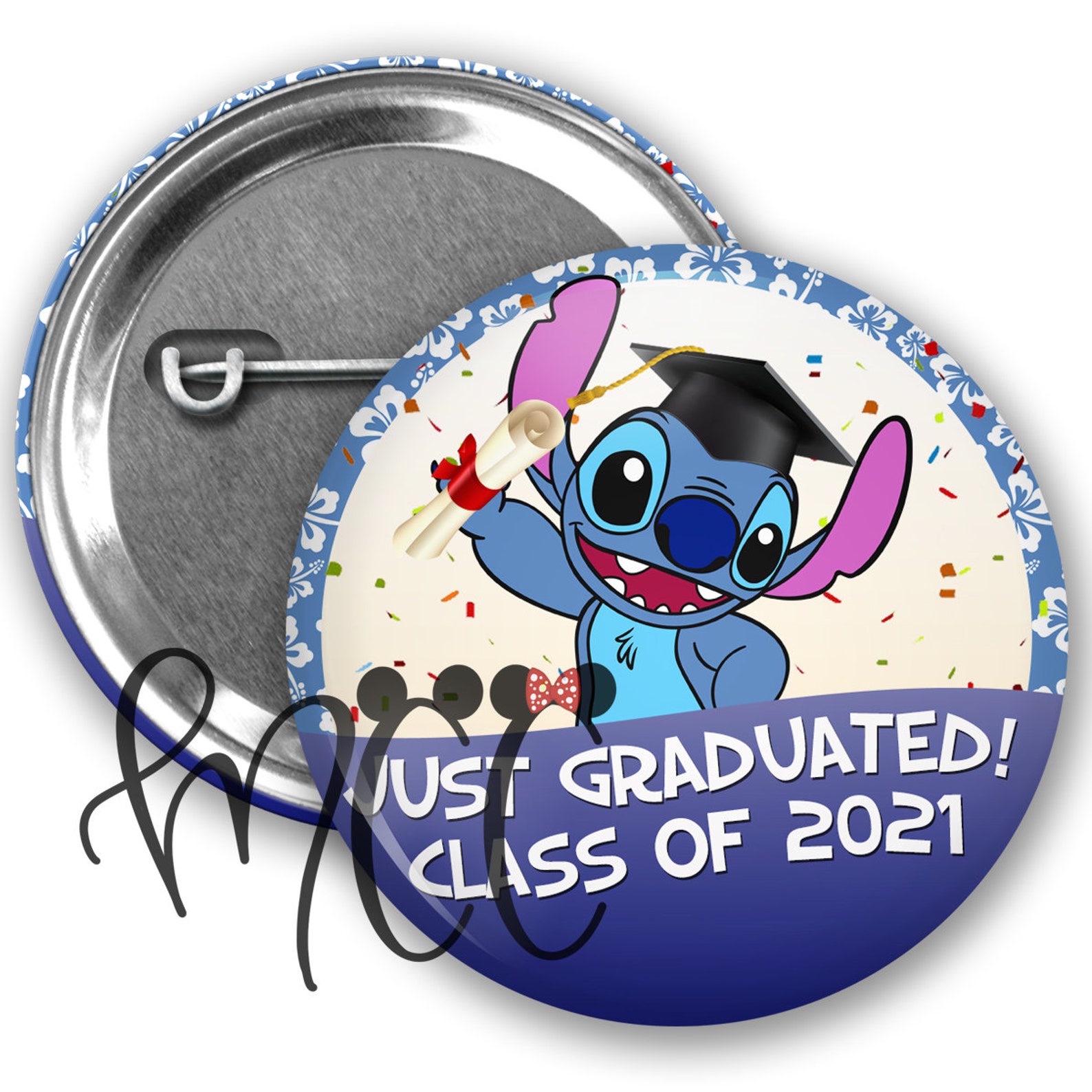 Stitch Inspired Graduation Class of 2021 Park Button Etsy
