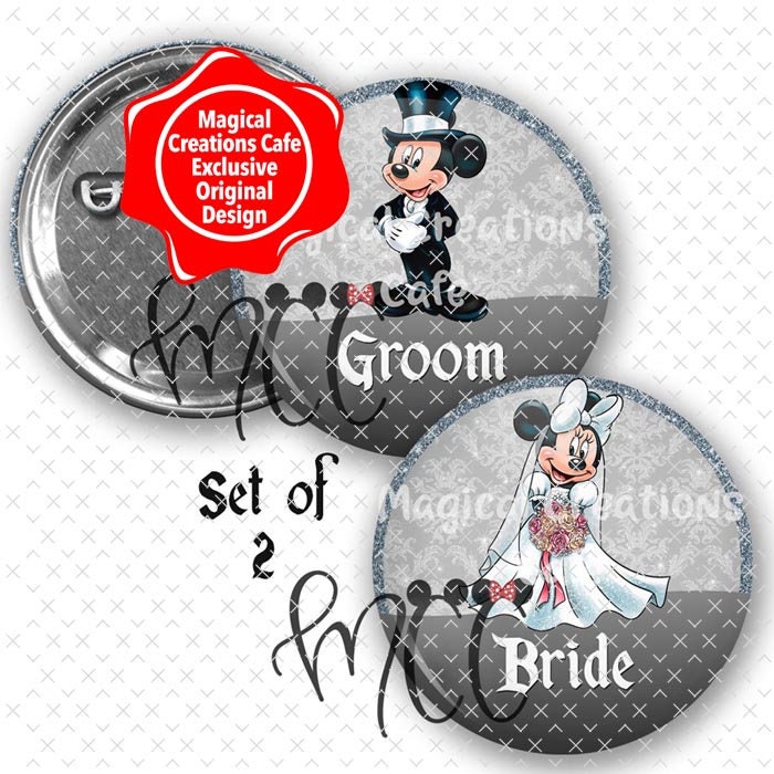 Disney Wedding Flower Pin 6 Hidden Mickey Mouse Ears Bouquets