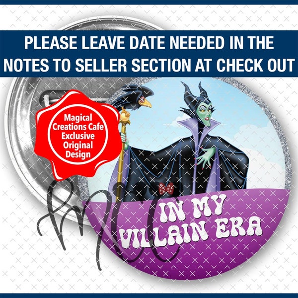 Maleficent Inspired In My Villain Era Park Button