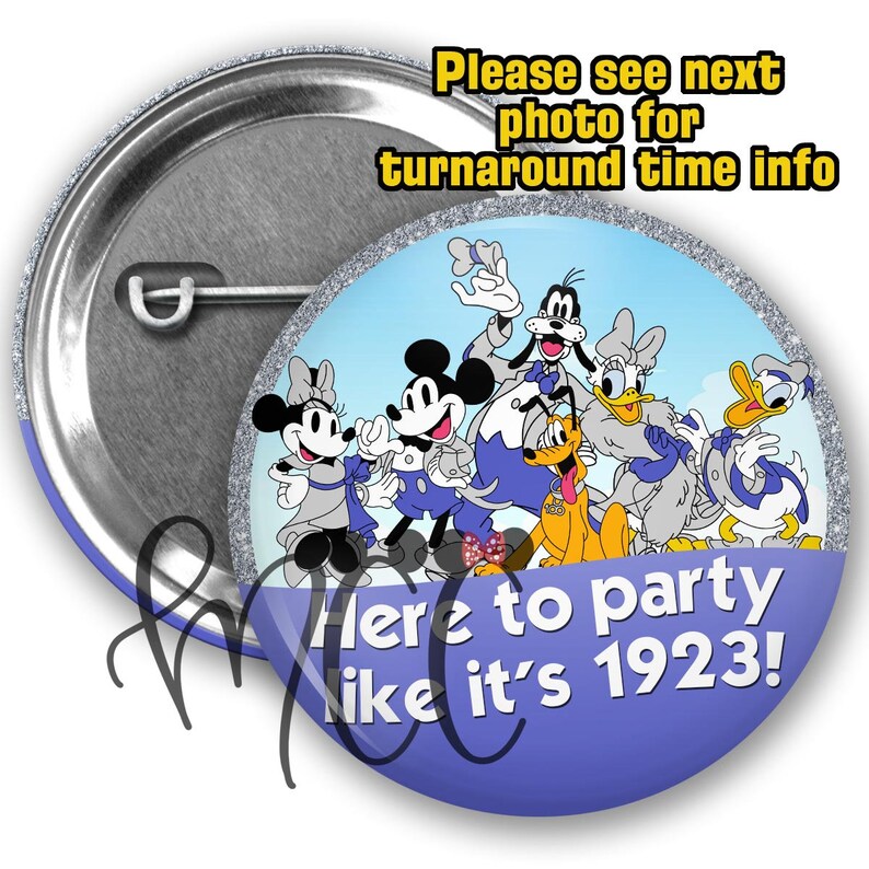 100 Years of Wonder Anniversary Inspired Park Button image 1