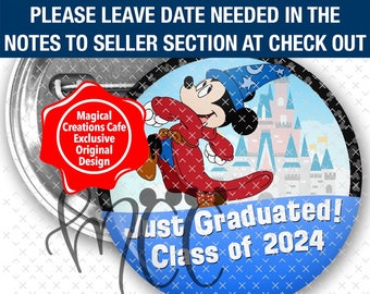 Sorcerer Mickey Inspired Graduation Class of 2024 Park Button