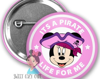 Pirate Minnie Inspired Park Button