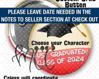 Customizable Graduation Class of 2024 Park Button