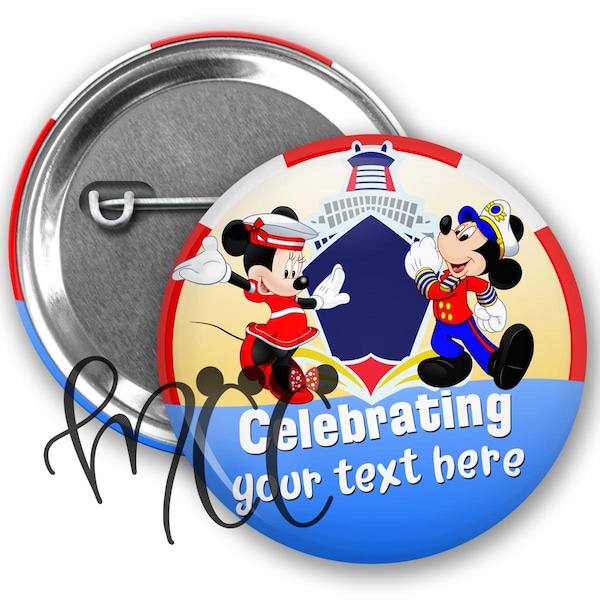 Mickey Cruise Celebration Inspired Park Button
