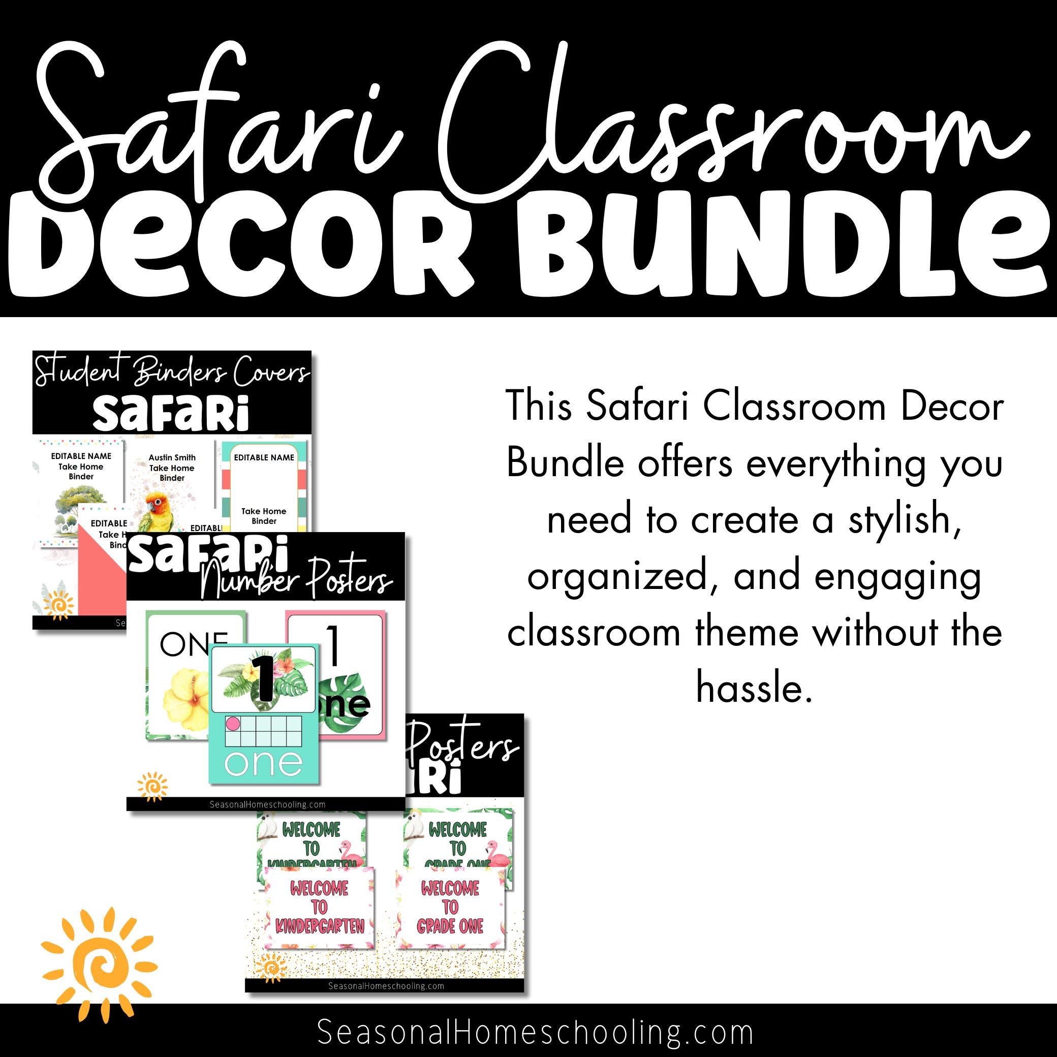 Safari Classroom Decor Bundle: Jungle Theme Bulletin Board Kit - Etsy