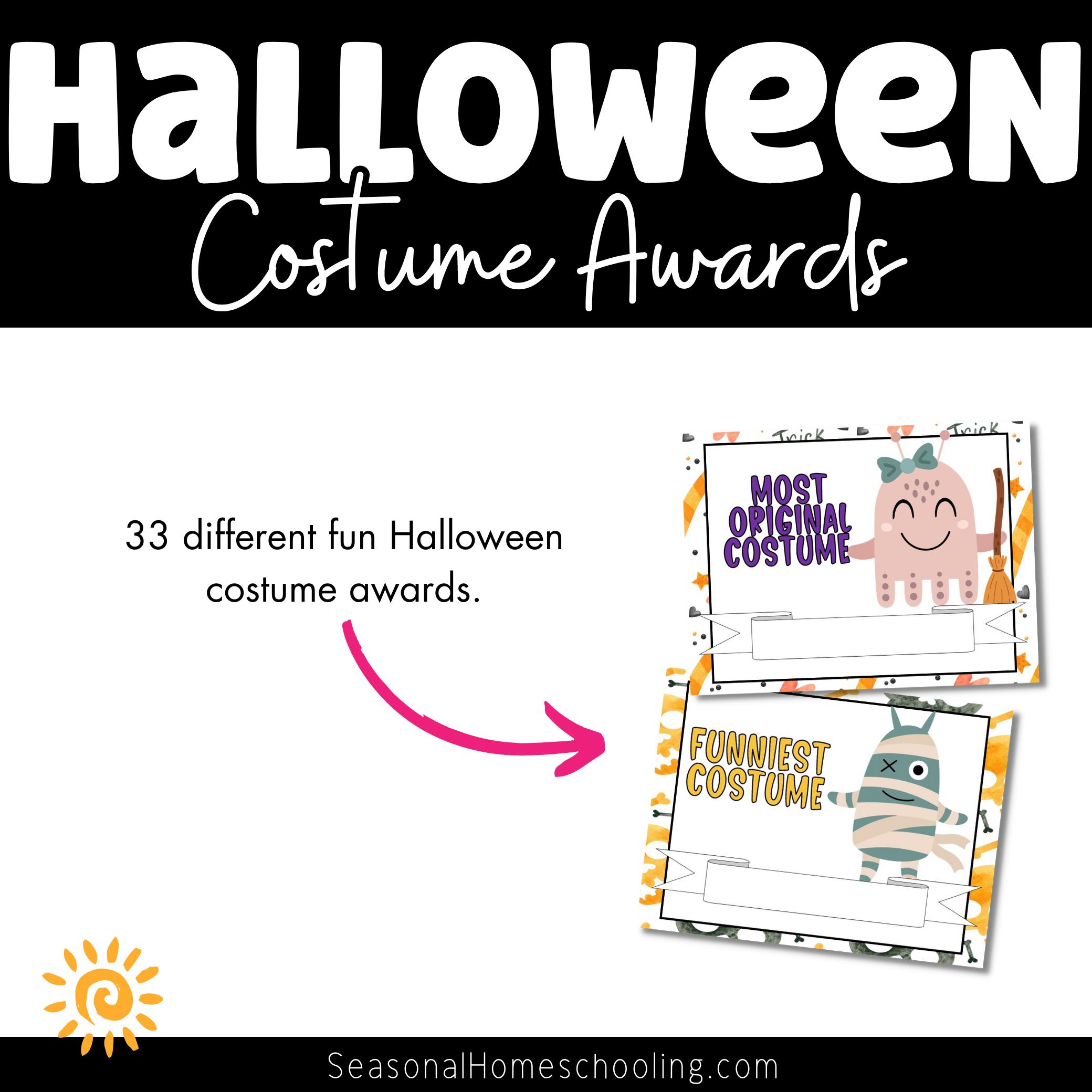 Editable Halloween Costume Awards | Printable Certificates for Kids ...
