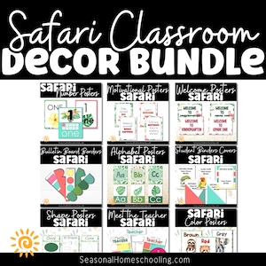 Safari Classroom Decor Bundle | Jungle Theme Bulletin Board Kit | Perfect for Pre-K–3rd Grade