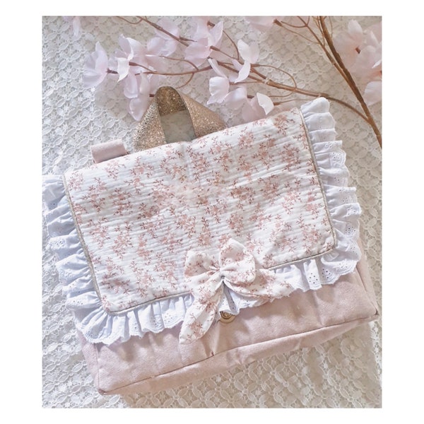 Cartable maternelle fille romantique rose