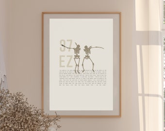 Ezekiel 37:1-6, "Dry Bones Come Alive", Scripture Modern Art, Christian Office Wall Art, Printable Faith Based Home Decor, DIGITAL Download