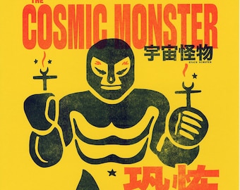 The Cosmic Monster - A3 Risograph Print