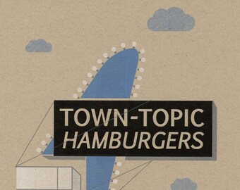 Town Topic Hamburgers - 8x10 Risograph Print