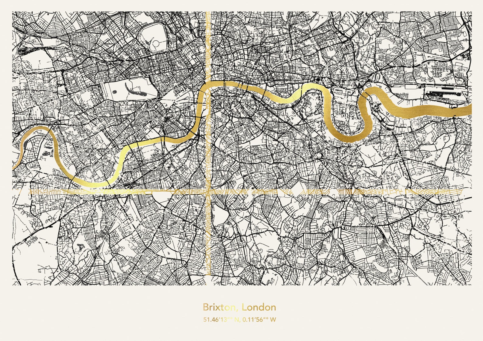 Custom London Coordinates Map Etsy