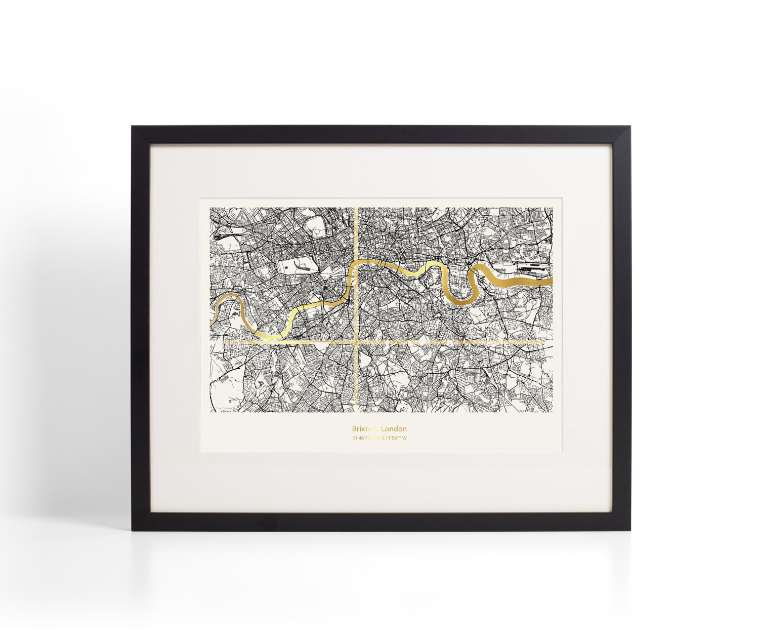 Custom London Coordinates Map Etsy
