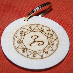 Eldrich Steampunk Yellow Sign Keyring