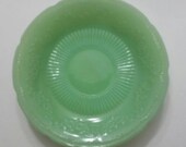 Vintage Pair of Fire King Jadeite Saucers from the 1950 39 s in the Alice Pattern