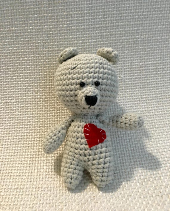 small teddy bear with heart