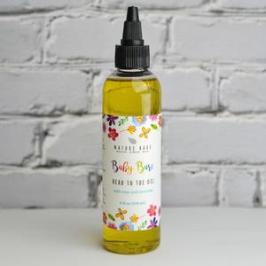 Baby Bare Head to Toe Oil Natural Baby Oil Blend Grapeseed Oil Blend Hemp Seed Oil Blend Petroleum and Mineral Oil-Free image 1