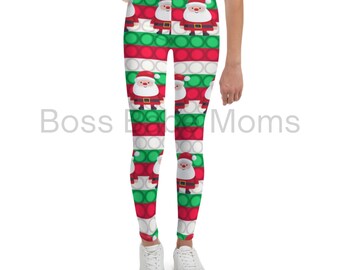 Santa Leggings - Etsy