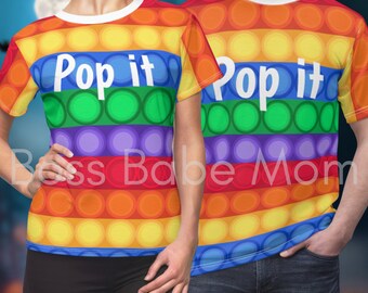 Matching Family Costume, Costume for family, Halloween Pop it Costume, Popable Family Costume, Trendy Costume, Rainbow Popable Costume