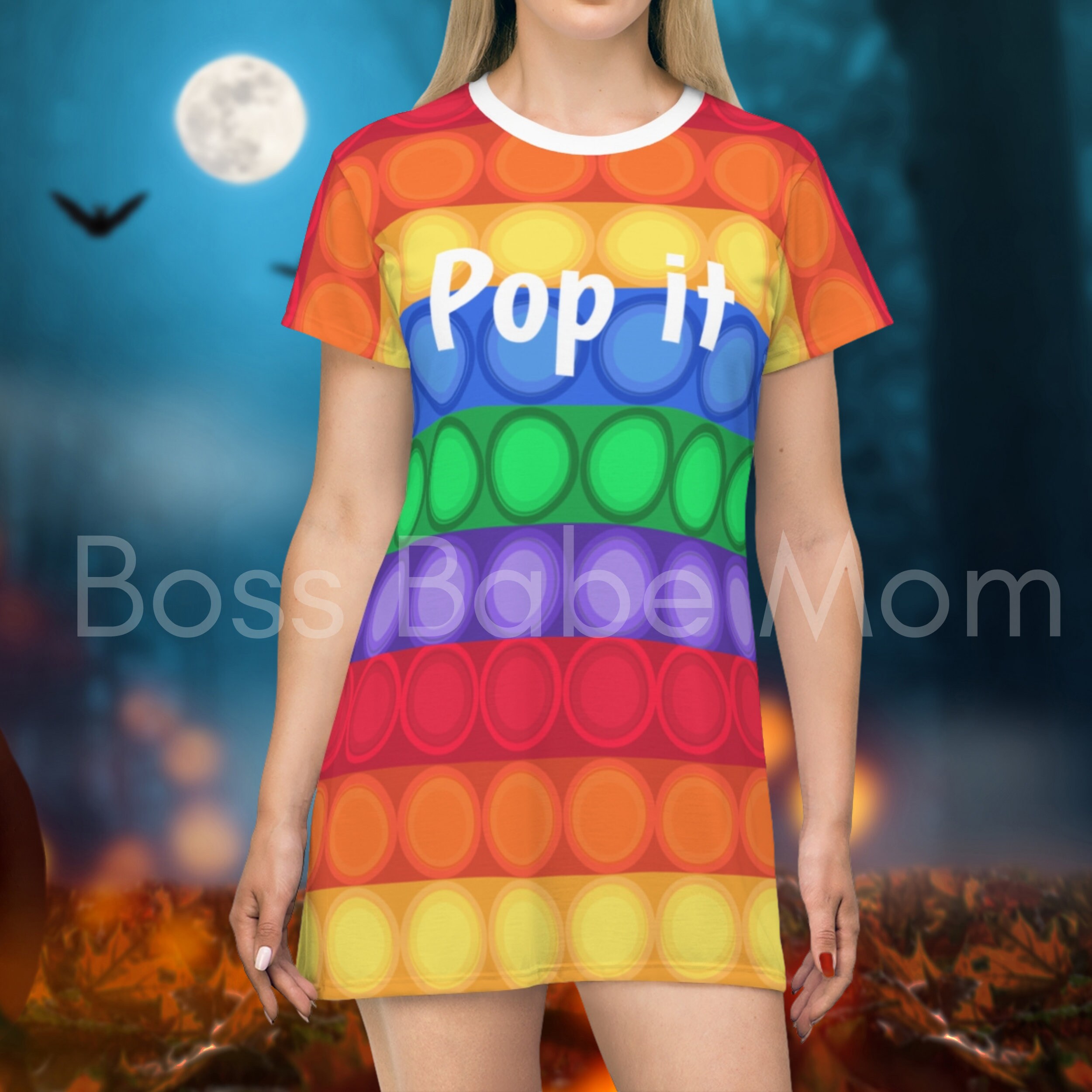 Pop It Halloween Costume, Fidget Adult Costume, Trendy Costume, Rainbow
