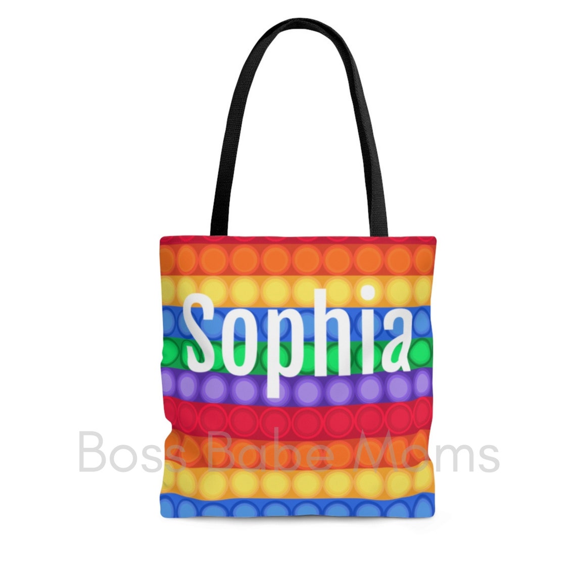 Rainbow Pop It Fidget Bag, Kids Personalized Bag, Dance Bag, Pop Fidget