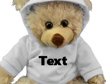 Small Hoodie for Teddy, Personalized Bear Clothes, Custom Shirt