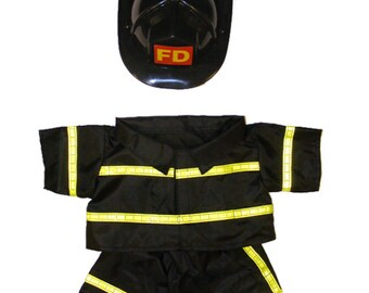 Fireman Outfit add a teddy 16" Teddy Bear  Build-A-Bear Stuffed Animal