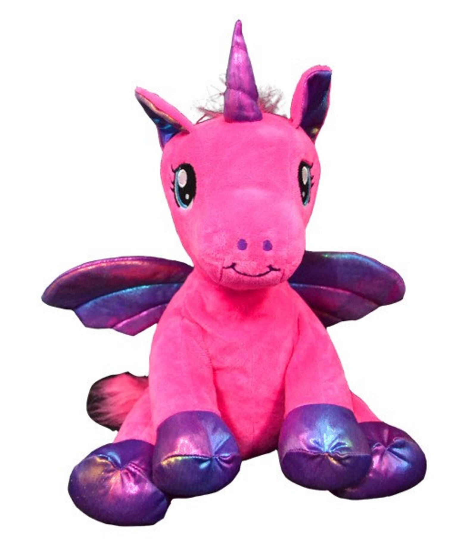 Teddy Bear plush Unicorn rainbow wings add personalized Voice Etsy