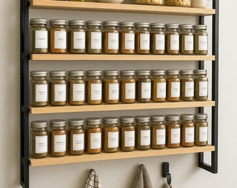 Hanging Spice rack with 4 shelves