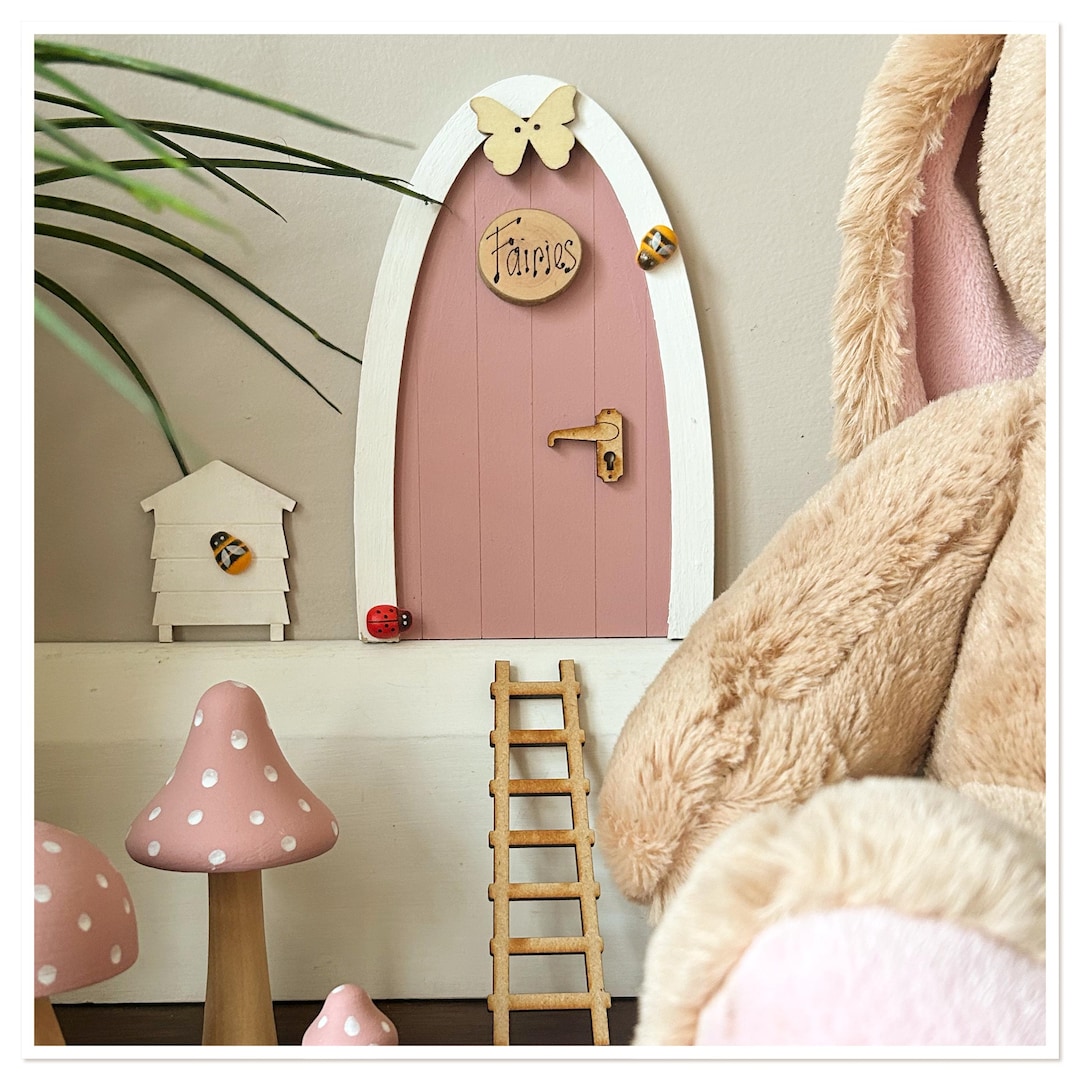 Personalised Fairy Door Set With Accessories Miniature Bee Hive ...