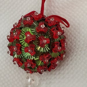 Vintage Beads and Sequins  Christmas Ornament