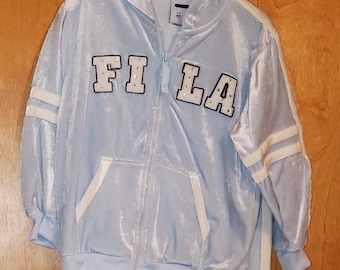 NOS Vintage Light Blue Velour FILA Track Set in Size Toddler 4T with Original Tag