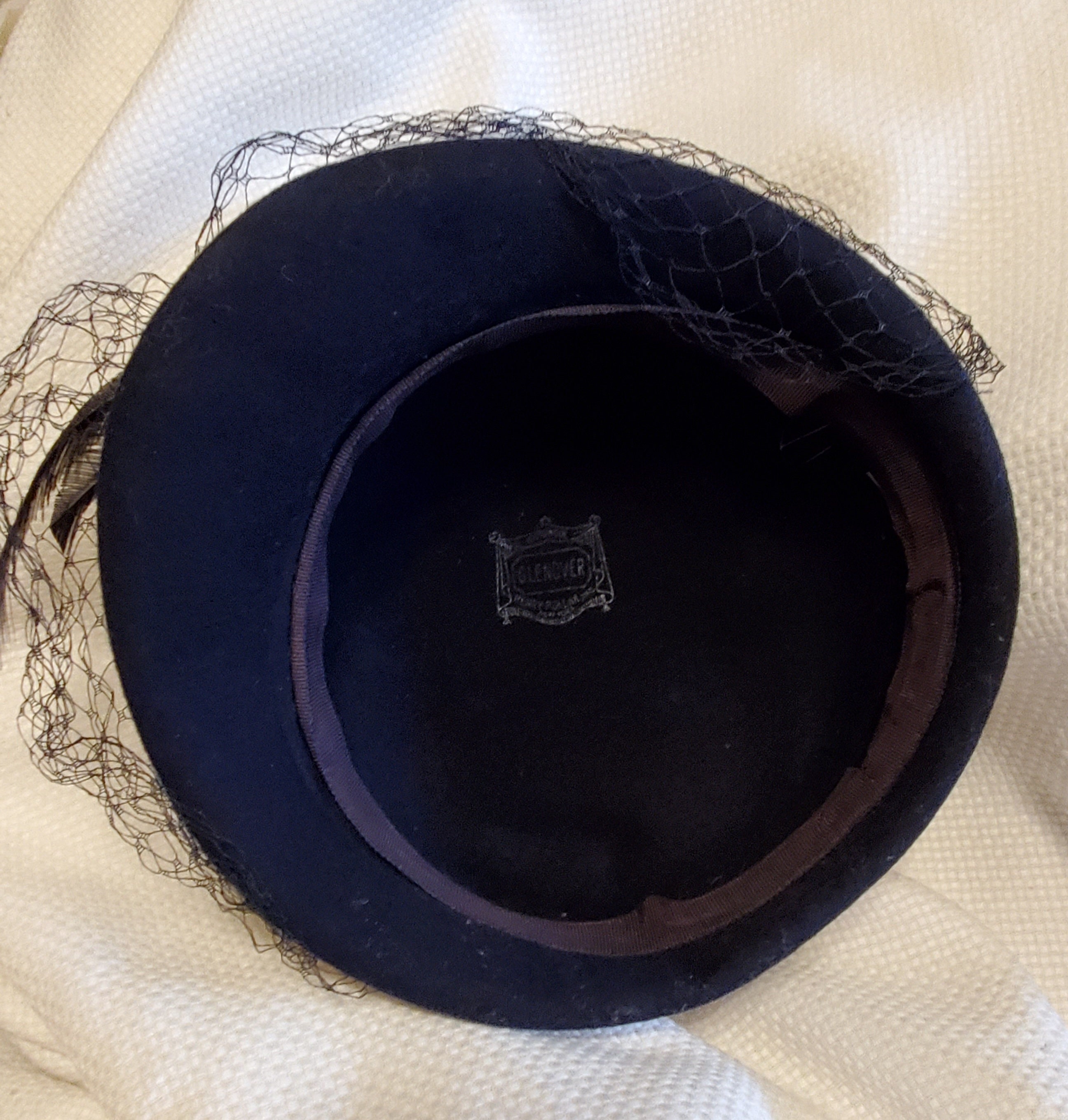 Vintage Glenover Navy Wool Floppy Hat Glenover Felt Hat - Etsy main image 3