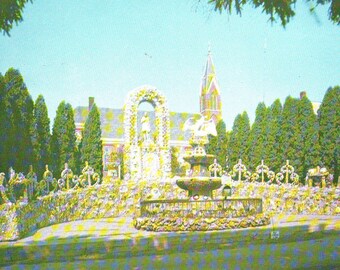 Vintage Wisconsin Unused Post Card of Holy Ghost Catholic Church, Dickeyville, Wisconsin
