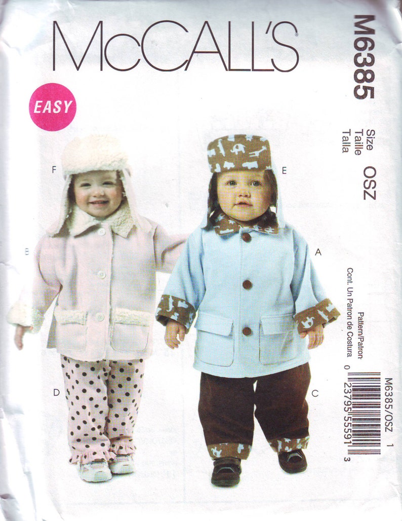 New McCall's UNCUT Infant Clothing Pattern in Sizes S-L. 2011 image 1