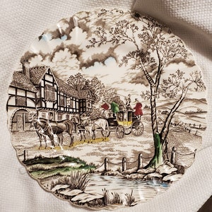 Vintage Myott RARE Colored Royal Mail Collectible Plate