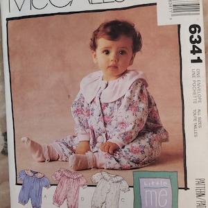 McCall&#39;s Infant Pattern is UNCUT and Assumed to Contains Size Small-XL (Size Equivalents in Description). 1993