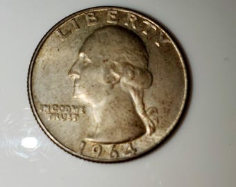 Vintage 1964 Silver Quarter