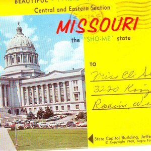 Vintage Stamped Photos Souvenir Booklet of Missouri. 1989