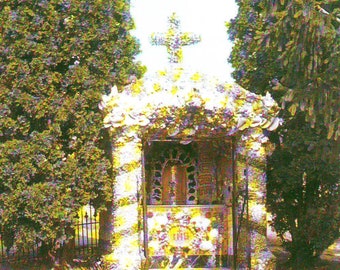 Vintage Wisconsin Unused Post Card of Holy Ghost Catholic Church, Dickeyville, Wisconsin