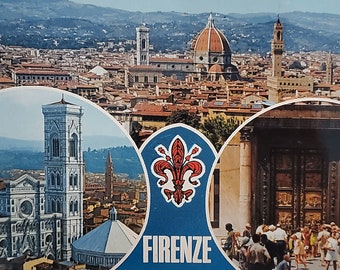 Vintage Used Post Card of Firenze, Italy