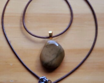 Handcrafted Beautiful Lake Superior Chert 18" Nylon Cord Necklace